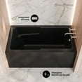 thumbnail image 2 of Voltaire 54 x 30 Skirted Right Drain Soaking Apron Bathtub in Glossy Black with Integrated Armrest, 2 of 8