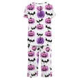 thumbnail image 5 of Pajamas for Women Set 2 Piece Halloween Pumpkin Ghost Bat Print Night Comfort Pajama Cute Two Piece Sleepwear Pj Set Sleepwear, 5 of 6