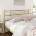 thumbnail image 4 of Yaheetech Metal Platform Bed Frame with Headboard and Footboard, King,Antique Gold, 4 of 9