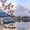 Lake Kawaguchi Spring Scene, variant on Elephant Stock Wanaka Lake Landscape Wall Art - Horizontal Canvas Wall Art - Living Room Wall Decor - Photography Nature Canvas - Blue And Yellow Decor - 12" x 8"