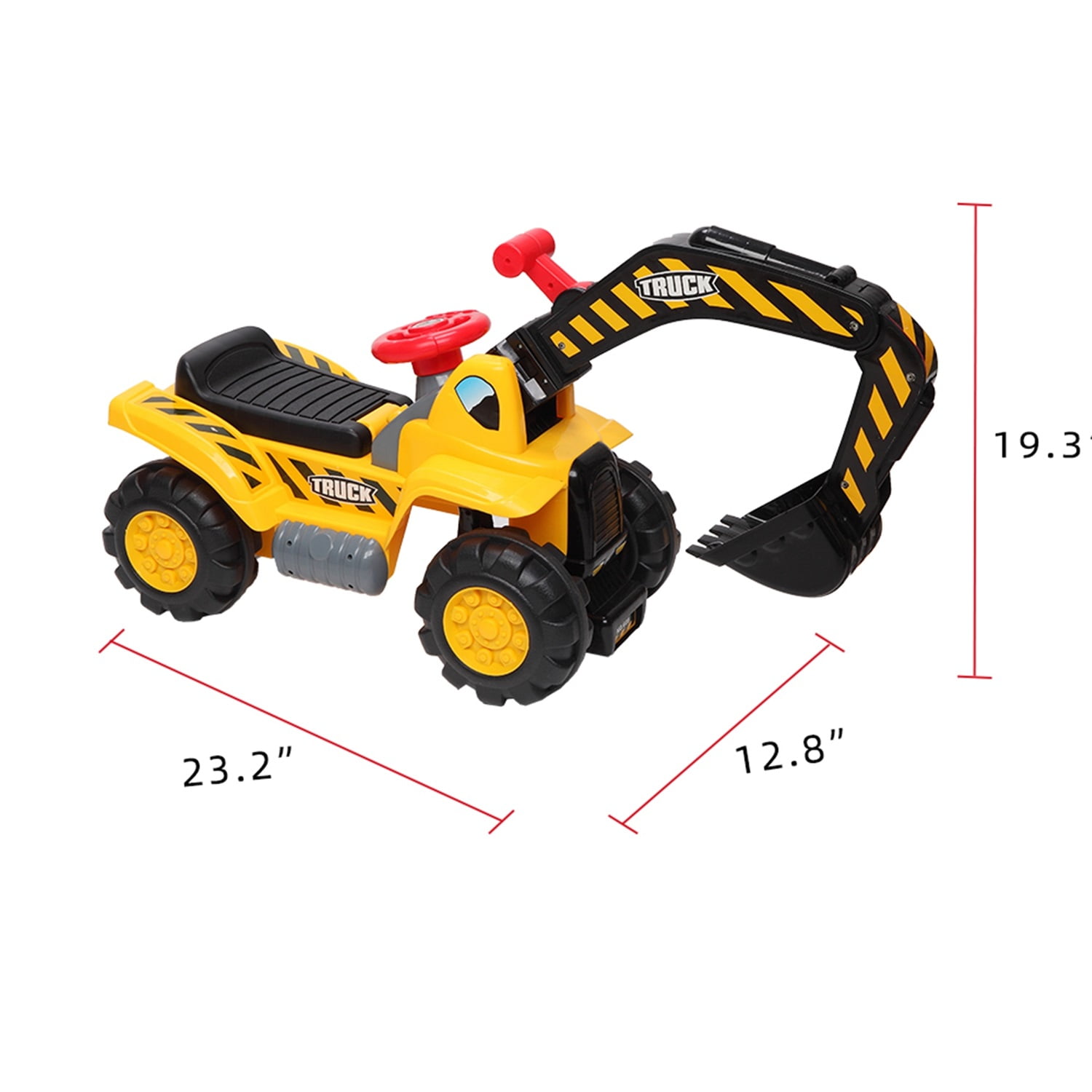CIPACHO Kids Ride-on Sand Dumper, Digging Scooper Excavator Toy, Sand Tractor Toys for Kids 3-8, Yellow CIPACHO Kids Ride-on Sand Dumper, Digging Scooper Excavator Toy, Sand Tractor Toys for Kids 3-8, Yellow