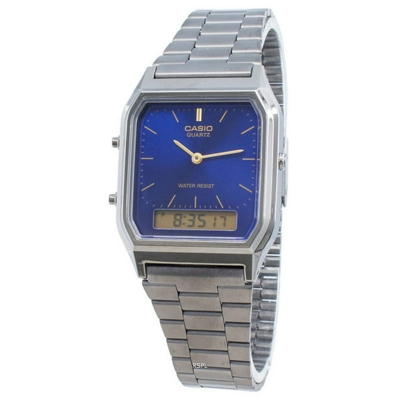 Casio Reloj Unisex de Cuarzo AQ-230GG-2A con Doble Huso Horario.