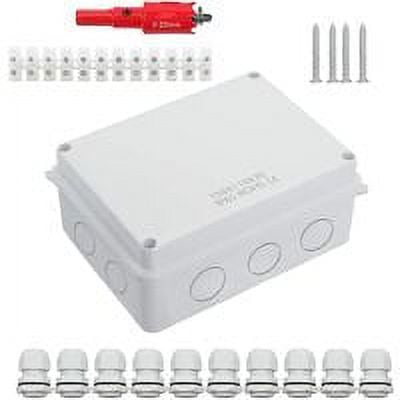 Caja de conexiones eléctricas para exteriores Desiderio, resistente al agua IP65, caja de conexiones para conectores, caja de conexiones a prueba de agua, caja de plástico electrónica para