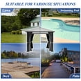 thumbnail image 5 of Howsvn 10' x 10' Hardtop Gazebo, Outdoor Polycarbonate Roof Gazebo with Steel Frame, Permanent Pavilion with Netting& Curtains, 5 of 9
