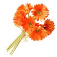 thumbnail image 3 of Bearachild Paquete de crisantemo artificial Flor de simulación Decoración de PU Paquete de flores Decoración para el hogar Flores artificiales naranja Bearachild HA7497-07B, 3 of 6