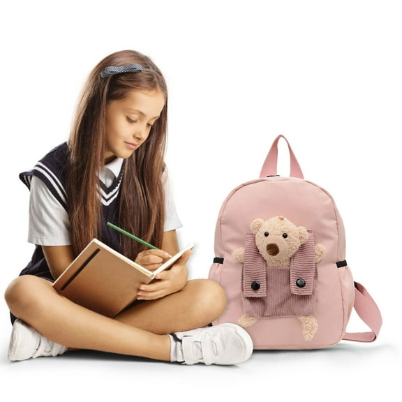 GiLiling Personalized Little Plush Bear Backpack with Detachable Companion | Cute Bookbag for Travel, and Daily Adventures - Ideal Birthday and Christmas Gift