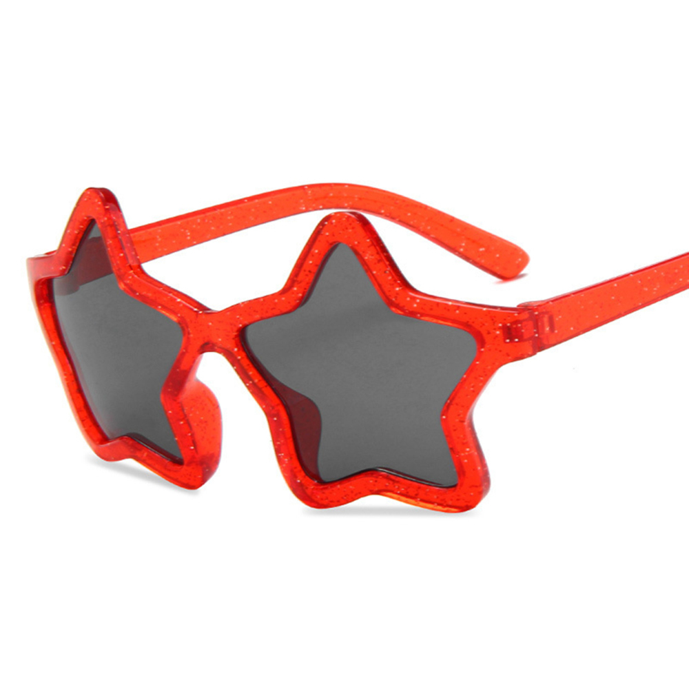 Sunglasses for Kids Star Shape Rim with Glitter Decorative Sun Shade