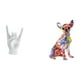 thumbnail image 1 of Estatua del gesto de la roca,Figuras de estatuas de dedos con gestos de música rock,Figura decorativa,Estatua de perro coleccionable,decoración artesanal de grafiti,Escultura de, 1 of 8