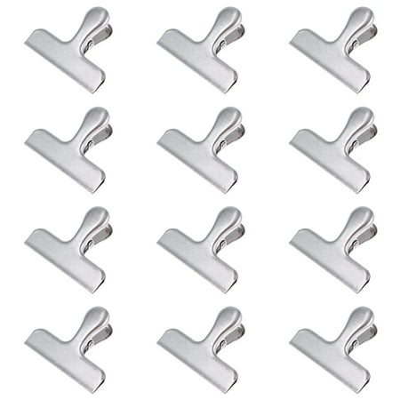 

12 Pcs Stainless Steel Chip Bag Clips for Air Tight Seal Grip on Food