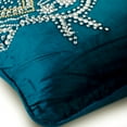 thumbnail image 5 of Blue Throw Pillows Cover Couch, Crystal Dancing Peacock Birds Theme Pillows Cover, 14x14 inch (35x35 cm) Pillow Case, Square Velvet Pillowcase, Floral, Traditional Style - Peacock Deco, 5 of 5