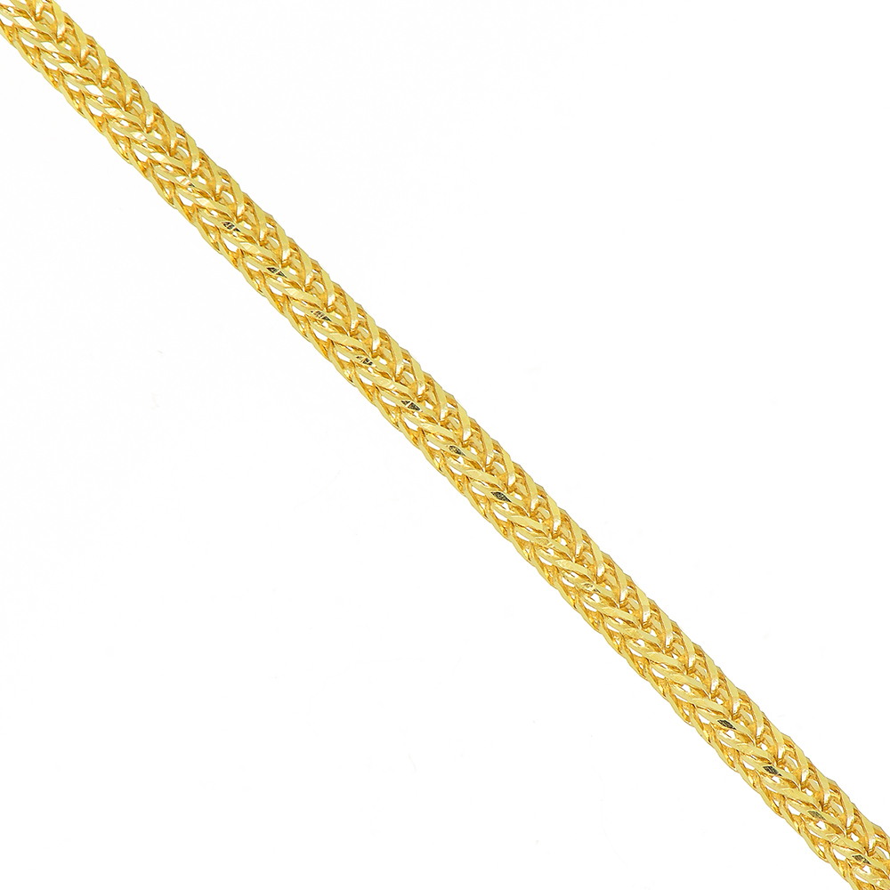 14k Solid Gold Yellow Or White 1 mm Foxtail Chain Necklace 16