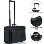 Alpine Swiss 19 Wheeled Briefcase Rolling Case Sales Sample Pilot Lawyer Attache