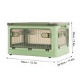 thumbnail image 4 of Caja de almacenamiento plegable con ruedas extraíbles, pequeños contenedores de almacenamiento apilables para sala de estar y dormitorio, 4 of 8