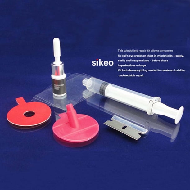 Kit Réparation Pare-brise Voiture - 6 Pièces - Pour Éclats, Fissures Et Étoiles