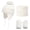 White, variant on Chenyin Kids Toddler Hat Scarf Gloves 3PCS Set Padded Scarf Fall Winter Woolen Hat Boys Girls Gloves Warm Outfit 1-6 Years
