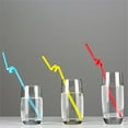 thumbnail image 5 of TOPRenddon 100 Bendable Disposable Drinking Straws - Flexible Straws - Bendy Straws Disposable - Plastic Straws Bendable - Neon Straws – Kids Straws – Bendy Straws, 5 of 9