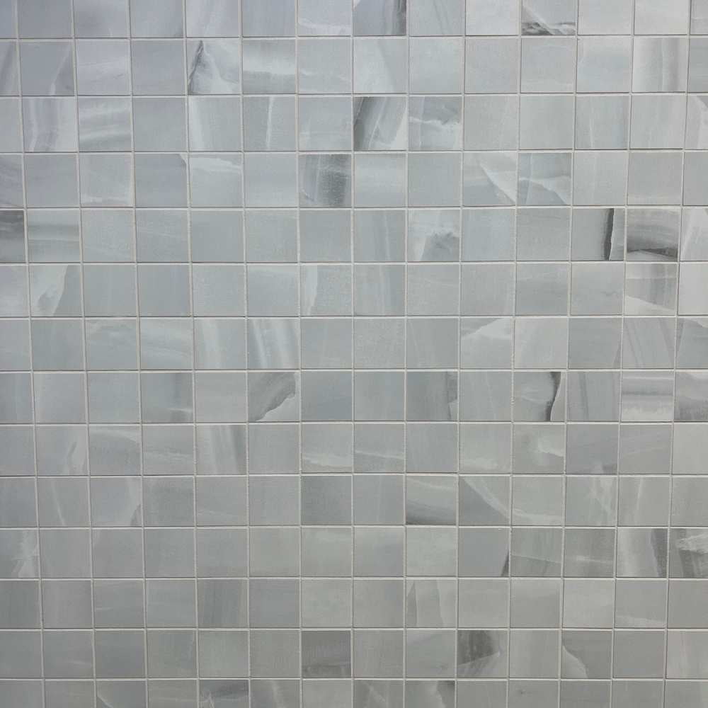 The Tile Life Amsterdam 2" x 2" Gris Matte Porcelain Mosaic Floor and Wall Tile 1 Sheet