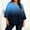 Blue#01, variant on 3/4 Length Sleeve Tops for Women Plus Size Crewneck Short Sleeve T Shirts Summer Casual Polka Dots Printed Oversized Round Neck Loose Comfy Tee Shirts