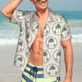 thumbnail image 7 of Sikiie palm trees Print Men's Hawaiian Shirt, Summer Beach Button Pocket Short Sleeve T-Shirt,Medium, 7 of 7