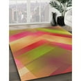 thumbnail image 3 of Ahgly Company Machine Washable Indoor Square Transitional Grapefruit Red Area Rugs, 8' Square, 3 of 7