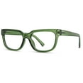 Jonas Paul Eyewear Blue Light Glasses Green Crystal, Magnifying Acrylic Lens, Unisex, 2.50