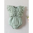 thumbnail image 2 of Coduop Baby Infant Toddler Girls Casual Romper Lace Ruffled Sleeveless Playsuit One-Piece Bodysuit, 2 of 7