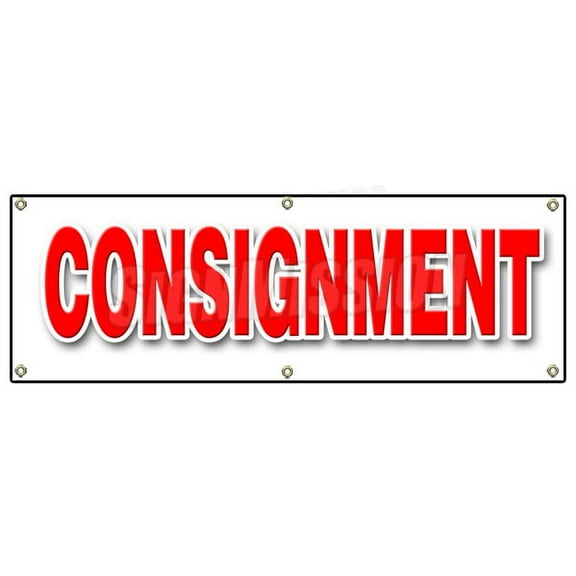 72" CONSIGNMENT BANNER SIGN second hand name brands clothes furniture store