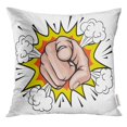 thumbnail image 1 of RYLABLUE Housse de Coussin Point de Pop Bande Dessinée Main avec Explosion Que Vous Voulez, 1 of 1