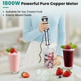 thumbnail image 4 of 1800W Immersion Blender Handheld 4-in-1 Hand Blender Stick for Ice Crushing Smoothie,  , Soup, 8 Speed Hand Mixer Turbo Boost Stainless Steel  with Whisk, , Beaker, 4 of 6