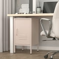 thumbnail image 7 of Marcree Metal Cabinet, Locker Nightstand with Shelf, Metal Storage Locker, Steel Bedside Storage Cabinets for Living Room Bedroom, Pink, 7 of 7