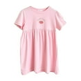 thumbnail image 1 of Robe de Jeunesse Chandails Filles Robe Deux Pièces Filles Imprimé Floral Mignon Col Rond Manches Courtes Robe, 1 of 3