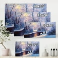 thumbnail image 4 of Designart ' Christmas Forest With Trees and River I ' Traditional Canvas Wall Art Print, 4 of 4