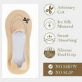 thumbnail image 2 of 5 pairs No Show Socks for Womens Size 6-9, Ultra Low Cut Liner Silk Breathable Socks Ice Feeling socks, Nonslip Liner Invisible Hidden Thin Socks, 2 of 6