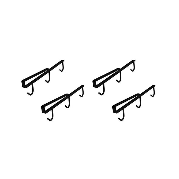 Soporte para tazas DENGXMXG juego de 4 soportes para tazas de café debajo del gabinete Acero inoxidable 304 Negro