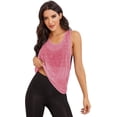thumbnail image 1 of High-quality SweatyRocks Women's Sleeveless Scoop Neck Shirt Contract Mesh Racerback Tank Top, 1 of 5