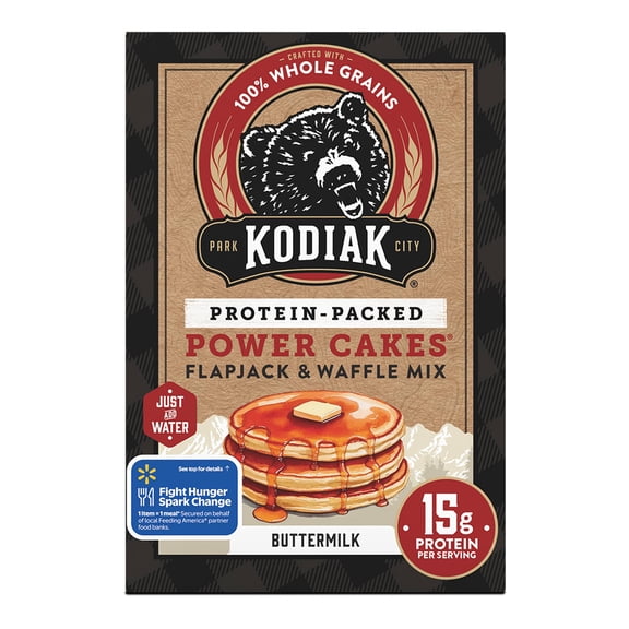 Kodiak Protein-Packed Power Cakes Buttermilk Pancake and Waffle Mix, 20 oz Box