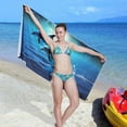 thumbnail image 7 of Coolnut Dolphin Jumping Beach Towel Soft Absorbent Quick Dry Sand Free Lightweight Polyester Camping Towels for Beach Travel Swim 31x71 in Wash cloth, 7 of 7