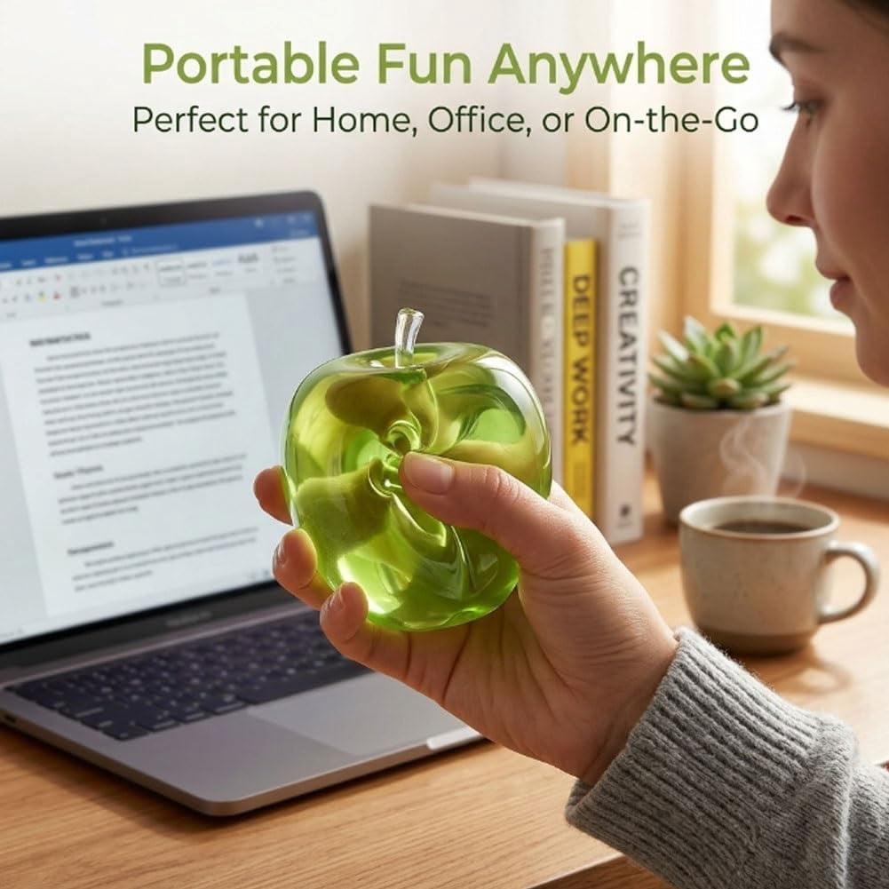 Apple Squishy, Green/Red Squishy Apple Giant Fruit Squishies Realistic Oversized Slow Rising Squeeze Fidget Stress Ball for Home Office