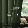 thumbnail image 2 of NICETOWN Olive Green Velvet Curtains for Bedroom, Blackout Velvet Curtains Thermal Insulated Room Darkening Drapes Retro Back Tab Soft Velvet Drapes, 52"x96", 2 Panels, 2 of 8