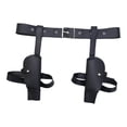 thumbnail image 2 of Esquirla Cosplay Double Holder Western Cowboy Belt Functional Length 112cm PU Leather Black, 2 of 8
