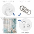thumbnail image 3 of Teal Conch Coastal Shower Curtain Set - 48" x 72" Washable Bathtub Curtain with 12 Hooks, Summer Beach Nautical Seaside Waterproof Fabric Stall Shower Curtains for Bathroom/Bathtub Décor, 3 of 6