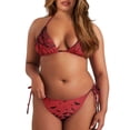 thumbnail image 4 of Yuyamidu Couples Bathing Suits Matching Set Bat Swimsuit Goth Bikini Mens Beach Shorts Women's Bikini Sets Men's Swim Trunks Halter String Swimsuit Tie Side 2 Piece Bathing Suit Red Woman XL, 4 of 7