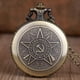 thumbnail image 1 of Nuevo y creativo reloj de bolsillo de cuarzo de bronce con diseño de luchador de guerra y cadena para hombres y mujeres, collar con colgante, relojes CF1075, 1 of 4