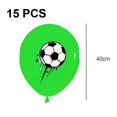 thumbnail image 2 of Globos de fútbol, globos deportivos, globos de látex con forma de balón de fútbol, globos de fútbol negros, blancos y verdes, globos de fútbol para fiesta de la Copa del Mundo, 2 of 5
