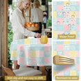 thumbnail image 5 of Pioneer Flower Floral Print Pattern Round Tablecloth 60 X 60 Inch, Wrinkle Resistant Wipeable Table Cloth for Kitchen Dining Picnic Patio Party, 5 of 6