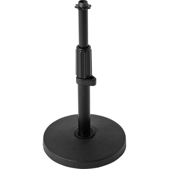 Ultimate Support JS-DMS50 Desktop Microphone Stand with Adjustable Height and Solid Die-Cast Round Base (Black)