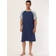 thumbnail image 2 of Camisón para hombre Ropa de dormir Mangas raglán Comfy Lounge Pijamas suaves Camisa de dormir suelta Camisón Azul marino Gris claro L, 2 of 6