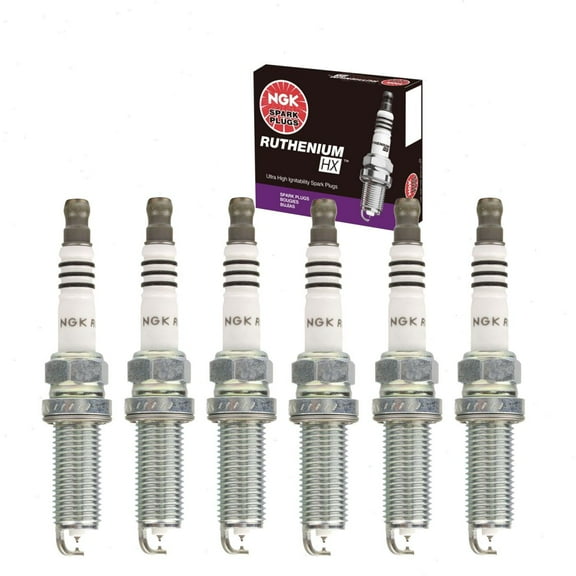6 pc NGK Ruthenium HX Spark Plugs compatible with Nissan Altima 3.5L V6 2007-2018