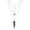 Purple, variant on Gothic Crescent Moon Black Crystal Layered for Women Witchy Gift