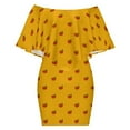 thumbnail image 6 of Mrs Fox's Women's Off The Shoulder Ruffles Summer Wedding Guest Loose Casual Party Beach Dress, 6 of 9